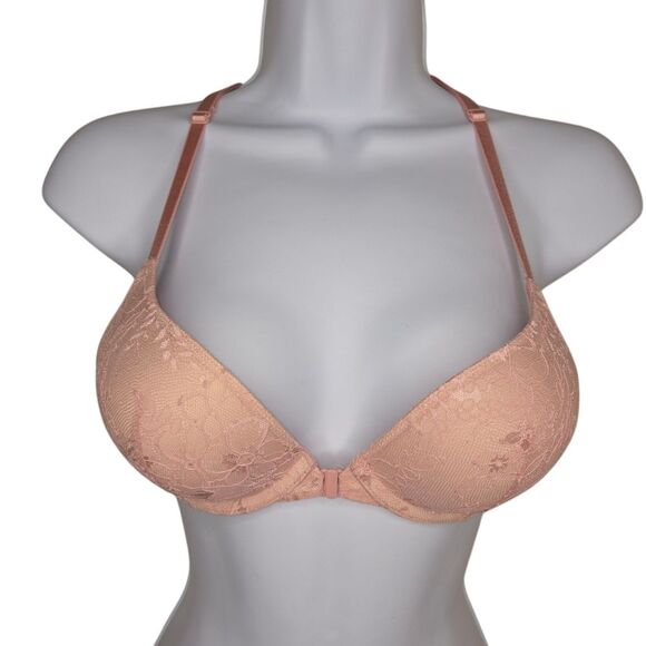Victoria's Secret Bombshell Plunge Pushup Padded Racerback Bra Size 32A - Picture 1 of 8